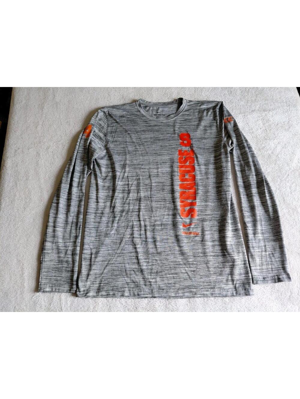 Nike Syracuse Volleyball Long Sleeve T Shirt Mens Medium Gray NCAA Athletic